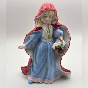 Vintage Little Red Riding Hood 1999 Y. H. Porcelain Hand-Painted Figurine